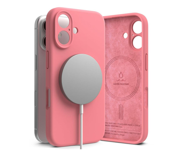 Ringke Silicone Magnetic Magsafe do iPhone 16 Pink 8800274960657 - 1278060 - zdjęcie 2